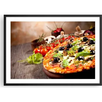 Obraz Plakát v černém rámu, obývací pokoj, ložnice 70x50, gastronomie, moderní obraz