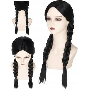 Karnevalová paruka Korbi paruka dlouhé černé copy