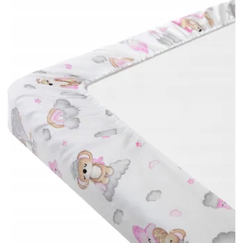 Prostěradlo PROSTĚRADLO DO POSTÝLKY S GUMOU BAVLNĚNÉ na matrace 120x60 cm z Polska