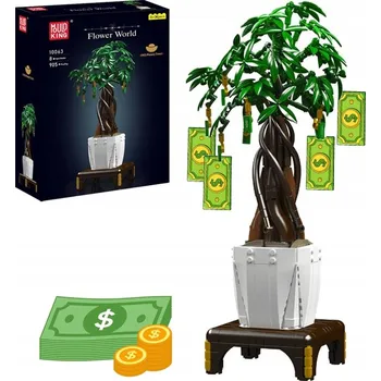 ostatní stavebnice STROMEK ŠTĚSTÍ STAVEBNICE KVĚTINY V KVĚTINÁČI 3D PUZZLE KVĚTINA S PENĚZI 905