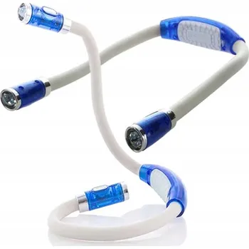 Lampička LED lampička na krk Haryński 56 cm bílo-modrá