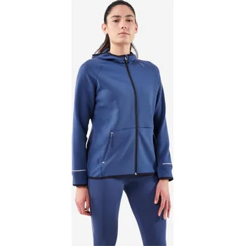 Dámská mikina KIPRUN Dámská běžecká hřejivá mikina Run 500 Warm L MODRÁ