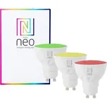 Smart LED žárovka GU10 6W RGB+CCT IMMAX NEO 07724C WiFi Tuya sada 3ks