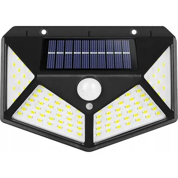 Venkovní osvětlení Solární lampa nástěnná s pohybovým senzorem 100 LED IA001