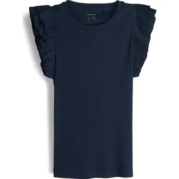 Dívčí tričko GATE Žebrované tričko s volánky 3Y 425-0143/793