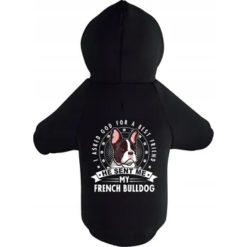 Obleček pro psa Mikina pro psy Francouzský Buldoček ČERNÁ XL
