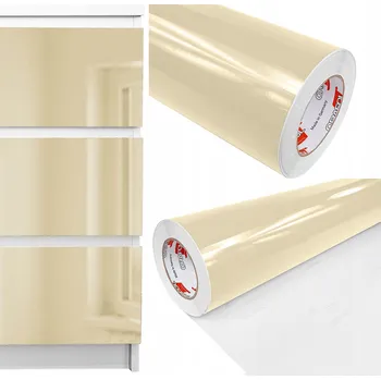 Tapeta Samolepicí dýha Nábytková samolepka Barva Béžová Lesk Role 1 m x 3 m
