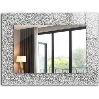 Zrcadlo Módní nástěnné Zrcadlo se skleněným rámem s potiskem motivu 3D vzor 80x60