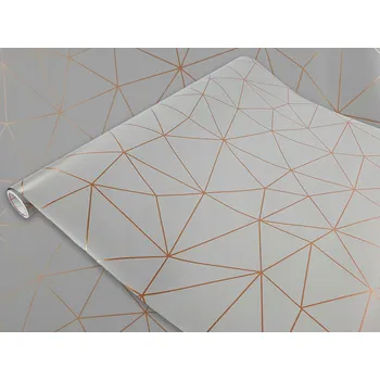 Tapeta Dýha na nábytek Samolepicí Dekorativní barva Vzor Šedozlatá 67x200 cm