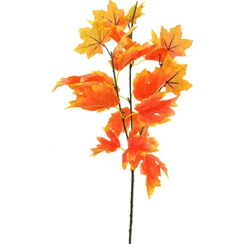 umělá květina Podzimní větvička Maple, 60 x 25 cm, oranžová