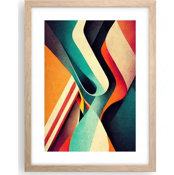 Obraz Obraz plakát v rámu světlý dub do obýváku 30x40 abstrakce plakáty na zeď