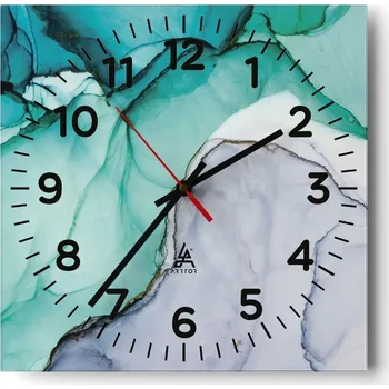 Hodiny Nástěnné hodiny do obýváku 40x40 Abstrakce Tiché hodiny Skleněné hodiny Bez hlučnosti