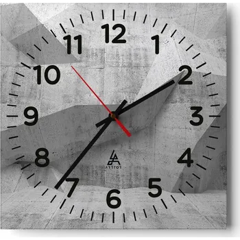 Hodiny Kuchyňské nástěnné hodiny 30x30 Abstrakce Skleněné hodiny do obýváku Moderní Tiché