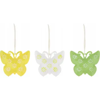 Vánoční dekorace Anděl Přerov Motýľ na zavěšenie kovový 4cm 6ks
