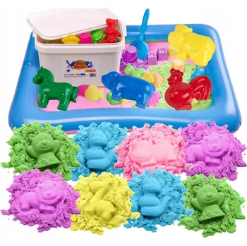 kinetický písek BibiMoon Kinetický písek 8 kg SADA PÍSKOVIŠTĚ FORMIČKY