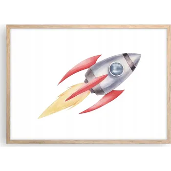 Obraz Plakát v rámu světlý dub do obýváku ložnice 70x50 kosmos moderní obraz