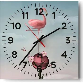 Hodiny Kuchyňské nástěnné hodiny 30x30 Abstrakce Skleněné hodiny do obýváku Moderní Tiché