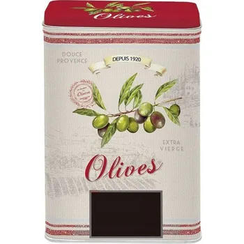 Dóza na potraviny OLIVES Kovová dóza s víkem A OKÉNKEM