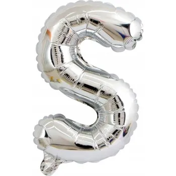 Balónek Fóliový balónek Písmeno "S" stříbrné barvy
