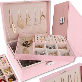 Šperkovnice Šperkovnice na bižuterii růžová, kufřík