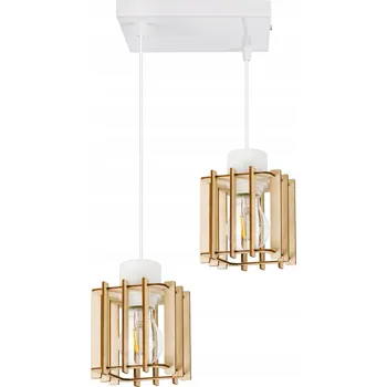 ZÁVĚSNÁ LAMPA lustr strop DŘEVO KOSTKA 2