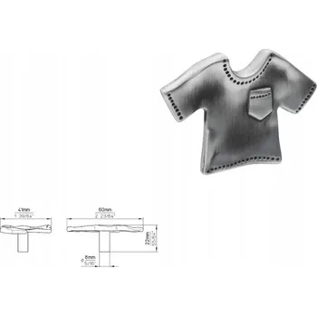 Nábytková úchytka SIRO 1887-41ZN50 efekt staré cíny/košilka