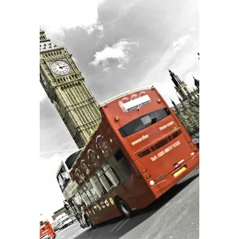 Obraz Plakát Big Ben Londýnský Autobus bez rámu 20 x 30 cm