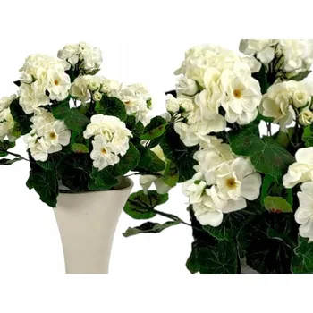 umělá květina Pelargonie Umělé Květy na Balkon Terasa Dekorace - Bílá