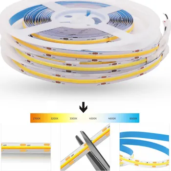 LED osvětlení LED pásek COB bez bodového efektu NEON 8W teplá bílá 3000K