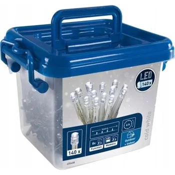 Vánoční dekorace LED světelný řetěz 140 diod 15,4 m bílá studená