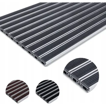 Rohožka POLENTEX HLINÍKOVÁ VSTUPNÍ ČISTICÍ ZÓNA SYSTÉMOVÁ GUMOVÁ ROHOŽ 100x80 CS22