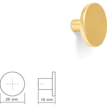 Nábytkové kování Úchytka/knopka VIEFE 0168 COMO zlatá broušená FI26