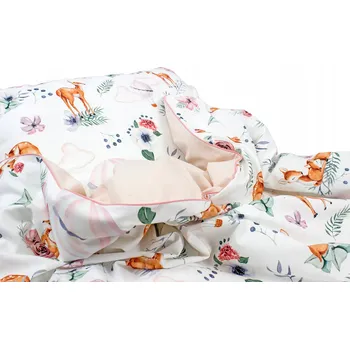 Povlečení SADA POVLEČENÍ Jelen v Květinách 160x200cm + 50x60cm