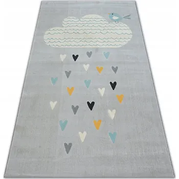 Koberec KOBEREC dětský PASTEL 120x170 OBLÁČEK šedý #B726