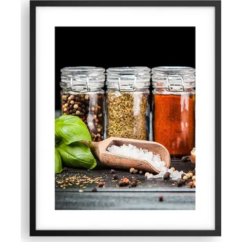 Obraz Obraz plakát na zeď v černém rámu 40x50 gastronomie plakáty do obýváku