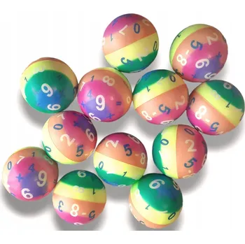 Hračka pro nejmenší MÍČEK MÍČEK PĚNOVÝ ANTISTRESOVÝ DUHOVÝ S ČÍSLY