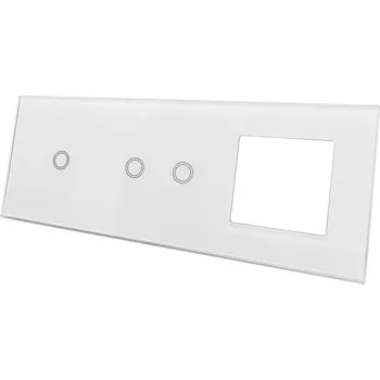 vypínač SKLENĚNÝ DOTYKOVÝ PANEL VYPÍNAČ ZÁSUVKA 1+2+1G