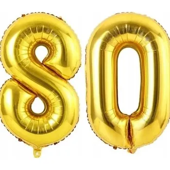 Balónek Balónky Zlaté Číslice 80. Narozeniny - Sada balónků