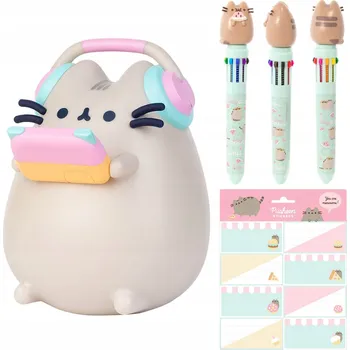 Lampička LED lampička Erik Pusheen Gamer 11x16x16 cm béžová