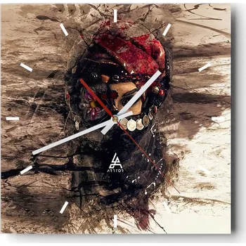 Hodiny Velké nástěnné hodiny 40x40 Abstrakce Skleněné tiché hodiny