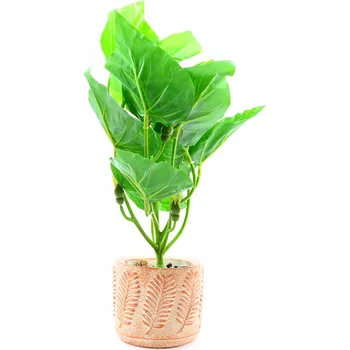 umělá květina KVĚTINA S LISTY V KVĚTINÁČI DEKORACE RŮZNÉ VZORY