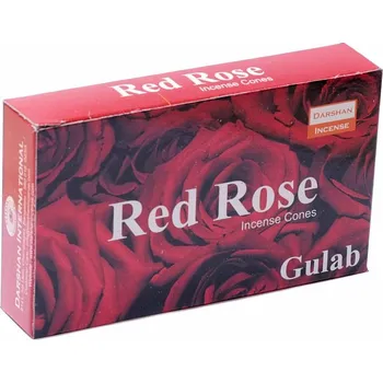 Vonná tyčinka Vonné kužely Darshan Red Rose 10 ks