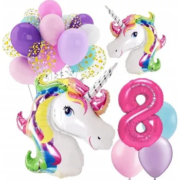 Balónek BALÓNKY sada narozeniny 8 LET JEDNOROŽEC UNICORN