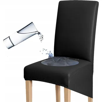 Obraz POTAH na židli XXL, výška opěradla 60-75 cm, z ekokůže, černý