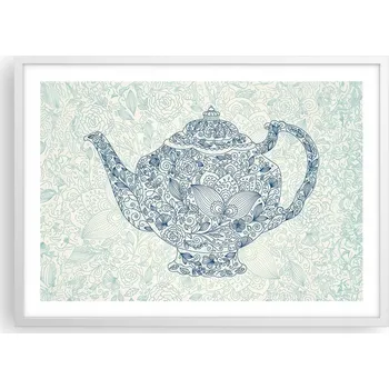 Obraz Plakát v bílém rámu do obýváku ložnice 70x50 džbán moderní obraz