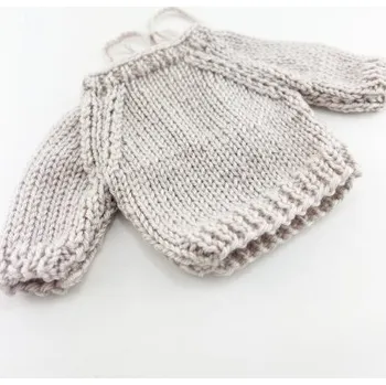 Doplněk pro panenku Svetřík pro panenku Miniland 38 Cm, Minikane 34 cm, Paola Reina 34 cm - Přírodní