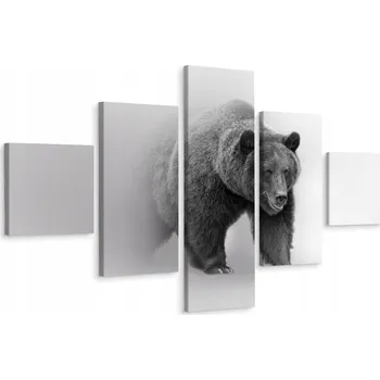Obraz Vícedílný obraz medvěda v mlze 3D 200x120 cm