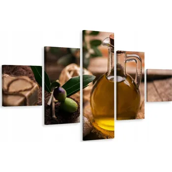 Obraz 5dílný obraz Olivový Větvička s 3D efektem 250x150 cm