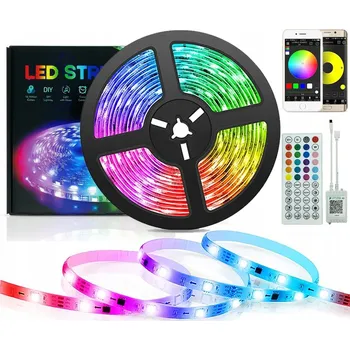 LED osvětlení LED pásek 5M RGB 5050 Bluetooth APLIKACE SADA