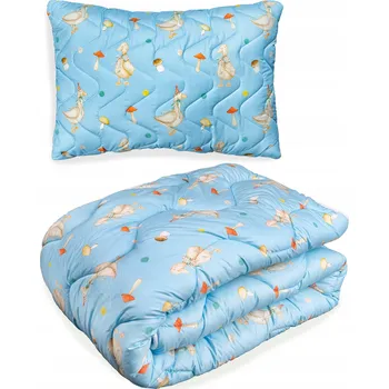 Povlečení DĚTSKÝ SET PŘIKRÝVKA 140X200 + POLŠTÁŘ POVLEČENÍ PRO DĚTI KAČÁTKA